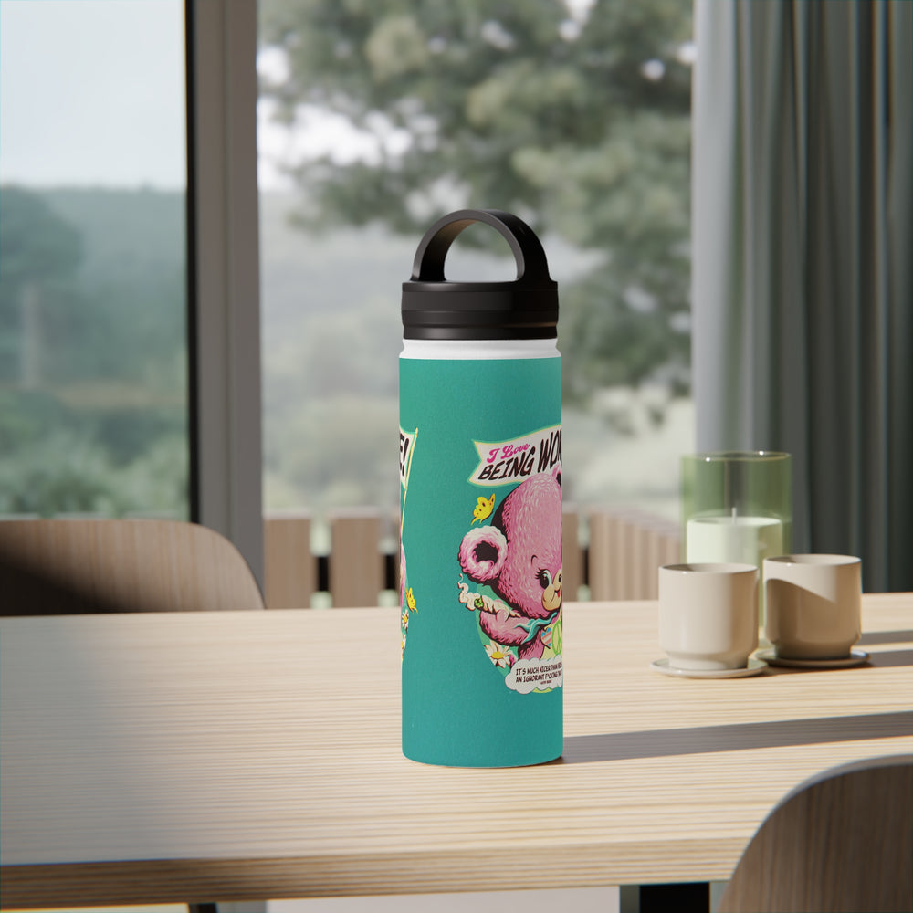 I Love Being Woke - Stainless Steel Water Bottle, Handle Lid