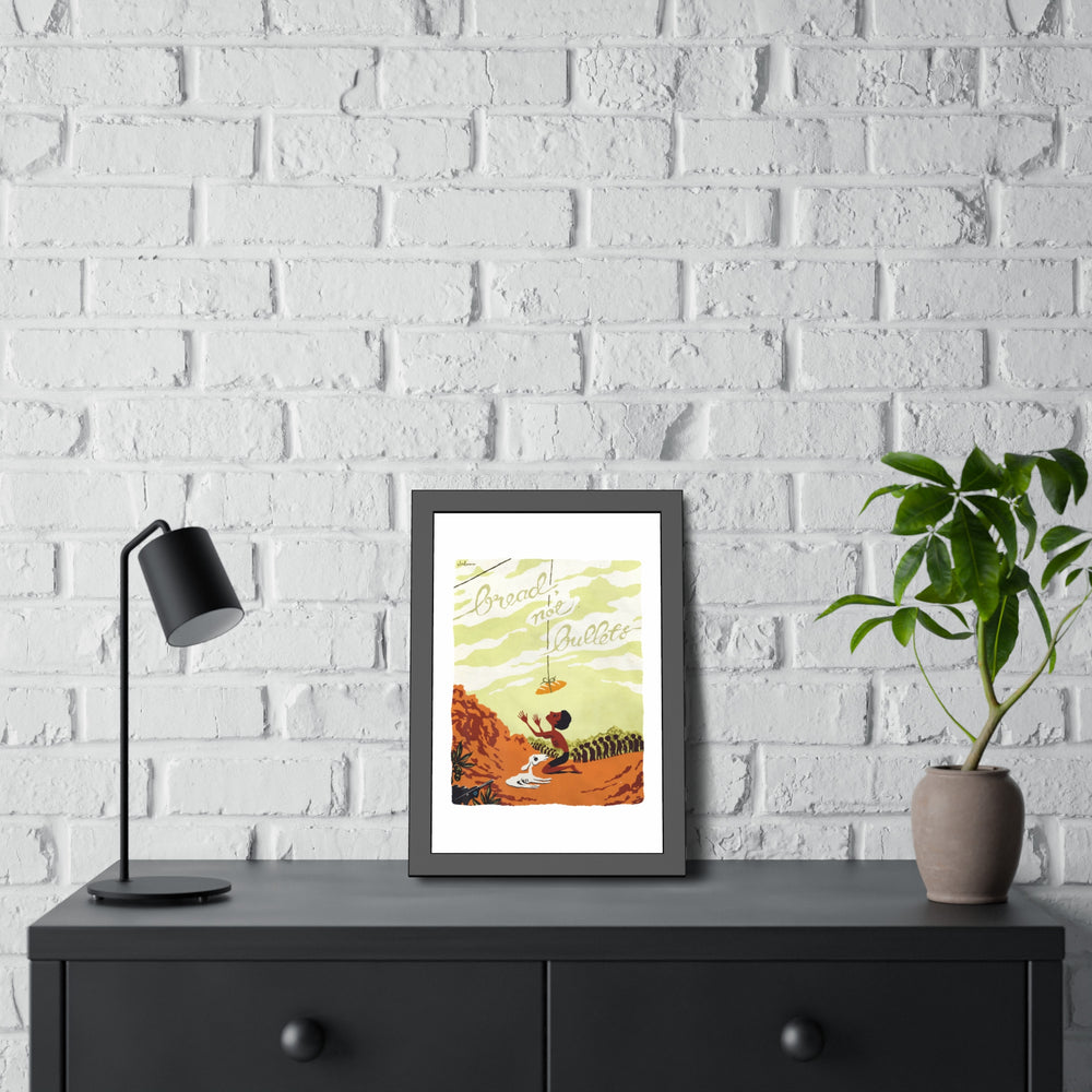 BREAD, NOT BULLETS [Coloured-BG] - Framed Paper Posters
