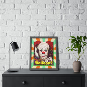 Would You Like A Balloon? [Coloured BG] - Framed Paper Posters