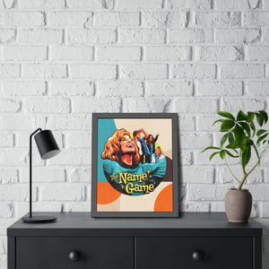 The Name Game [Coloured BG] - Framed Paper Posters