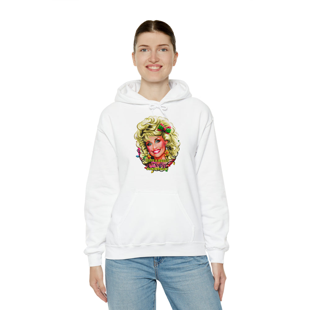 Have A Holly Dolly Christmas! [Australian-Printed] - Unisex Heavy Blend™ Hooded Sweatshirt