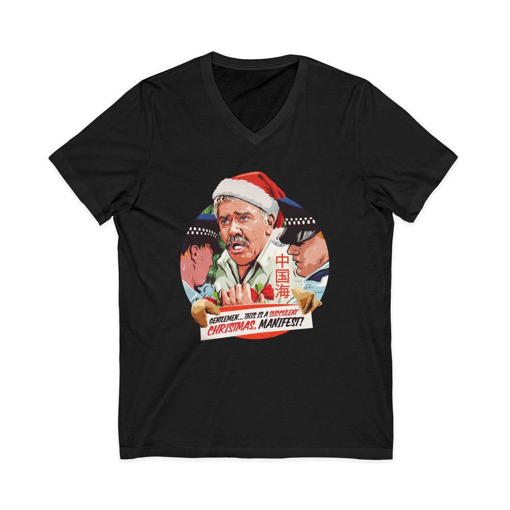 GENTLEMEN... THIS IS A SUCCULENT CHRISTMAS, MANIFEST! [US-Printed] - Unisex Jersey Short Sleeve V-Neck Tee