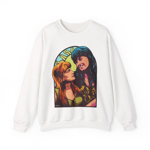 XENA X GABRIELLE [Australian-Printed] - Unisex Heavy Blend™ Crewneck Sweatshirt