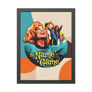 The Name Game [Coloured BG] - Framed Paper Posters