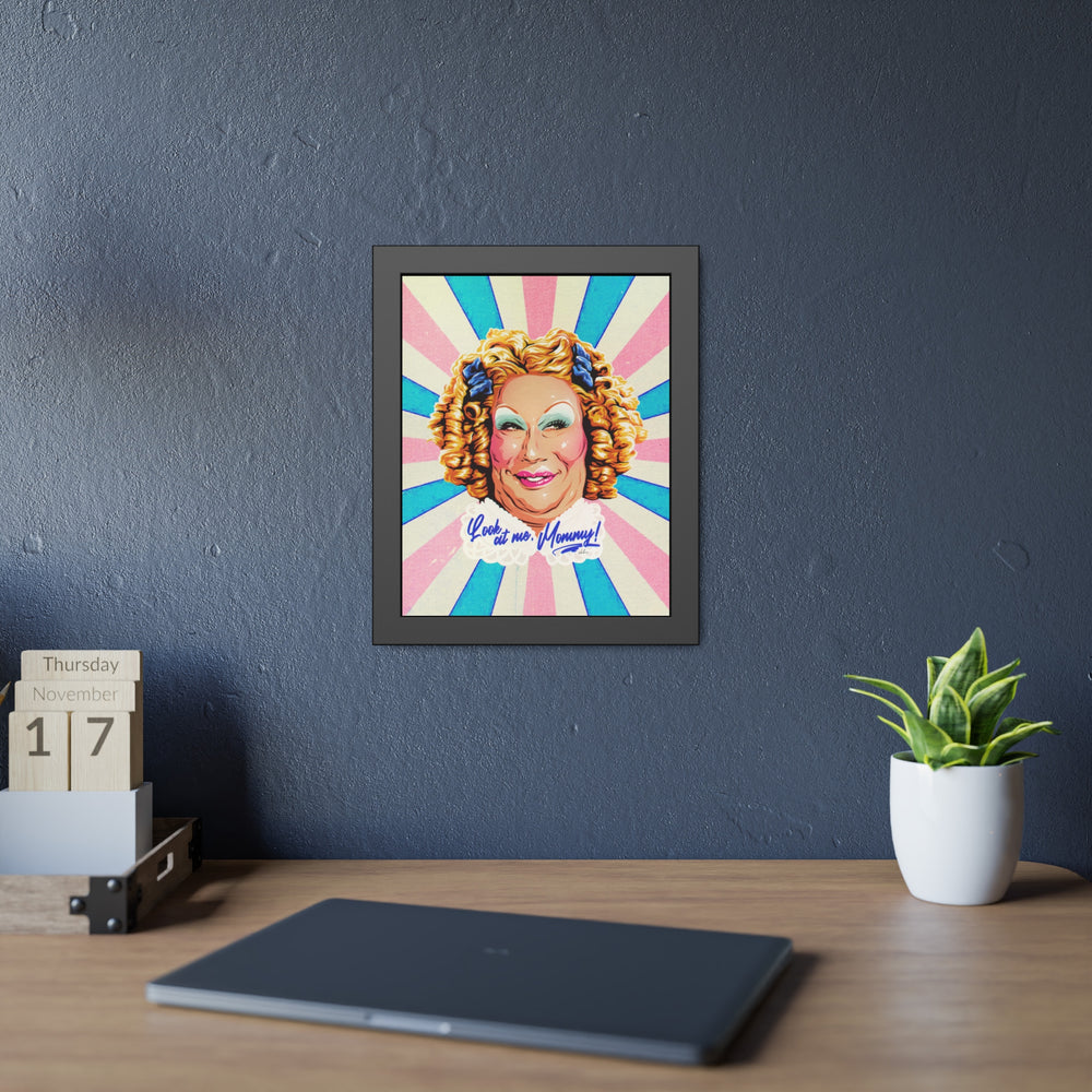 Look At Me, Mommy! [Coloured-BG] - Framed Paper Posters