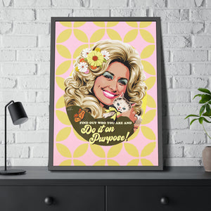 Do It On Purpose [Coloured-BG] - Framed Paper Posters