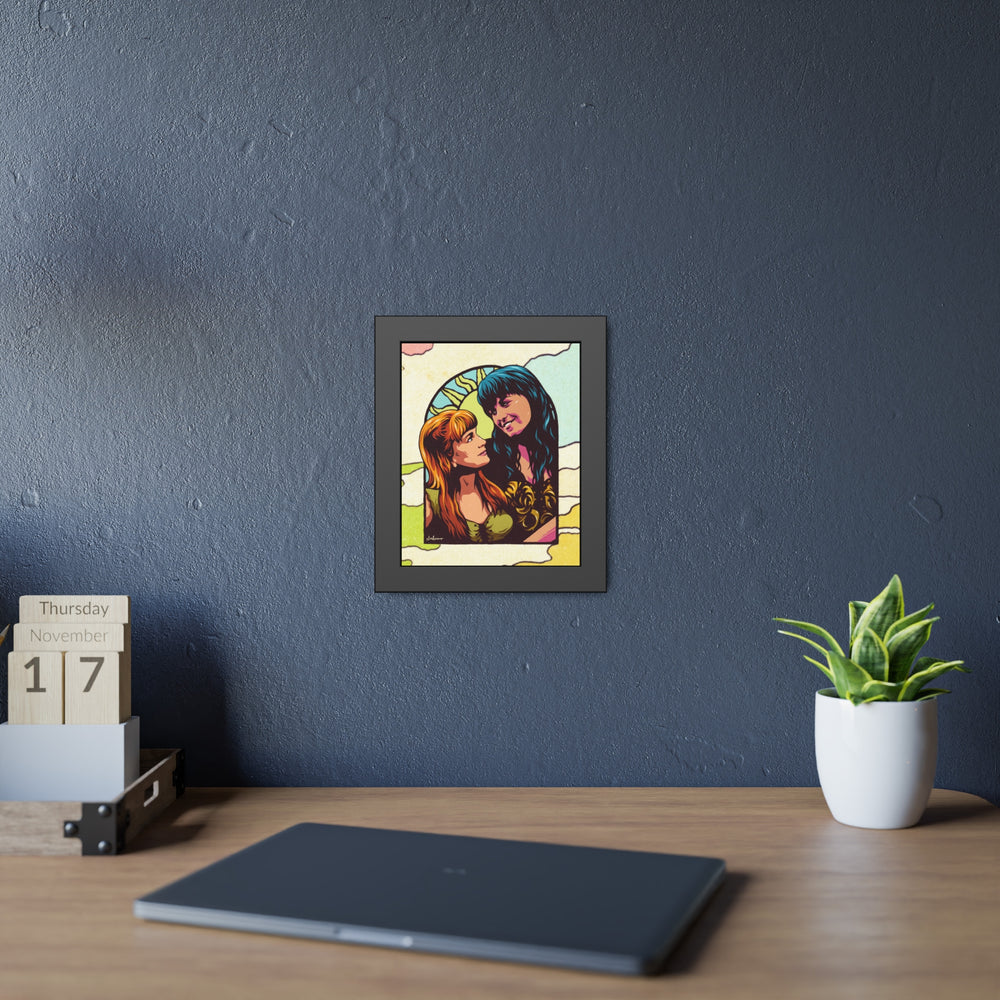 XENA X GABRIELLE [Coloured-BG] - Framed Paper Posters