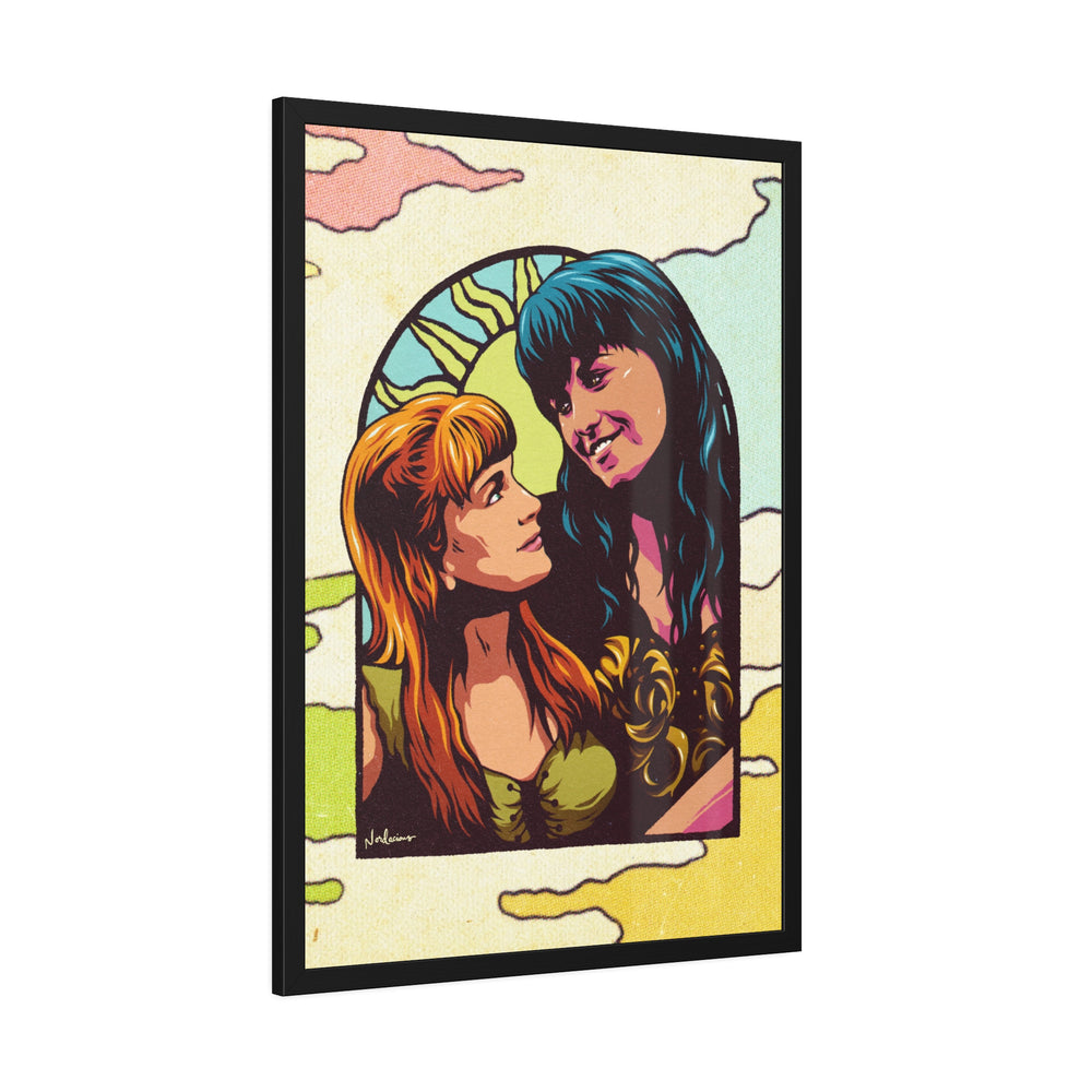 XENA X GABRIELLE [Coloured-BG] - Framed Paper Posters