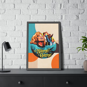 The Name Game [Coloured BG] - Framed Paper Posters