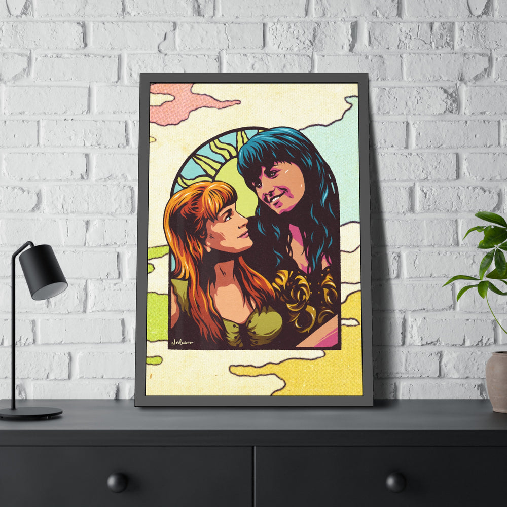 XENA X GABRIELLE [Coloured-BG] - Framed Paper Posters