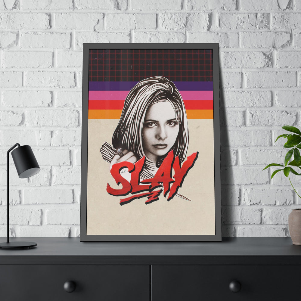 SLAY [Coloured-BG] - Framed Paper Posters