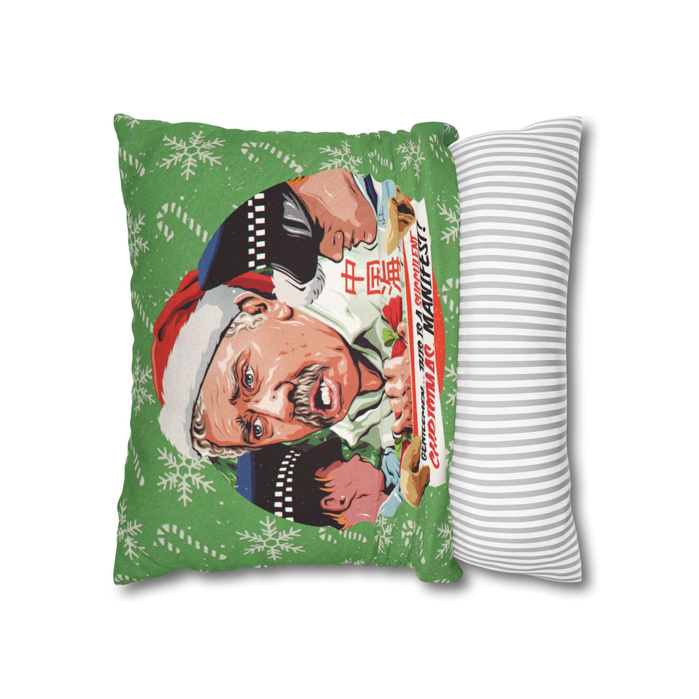 GENTLEMEN... THIS IS A SUCCULENT CHRISTMAS, MANIFEST! - Spun Polyester Square Pillow Case 16x16" (Slip Only)
