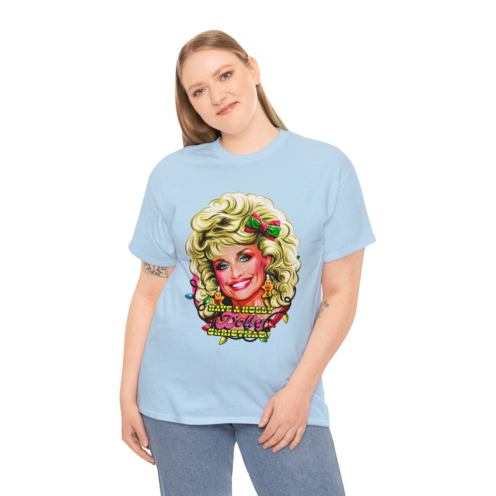 Have A Holly Dolly Christmas! [Australian-Printed] - Unisex Heavy Cotton Tee