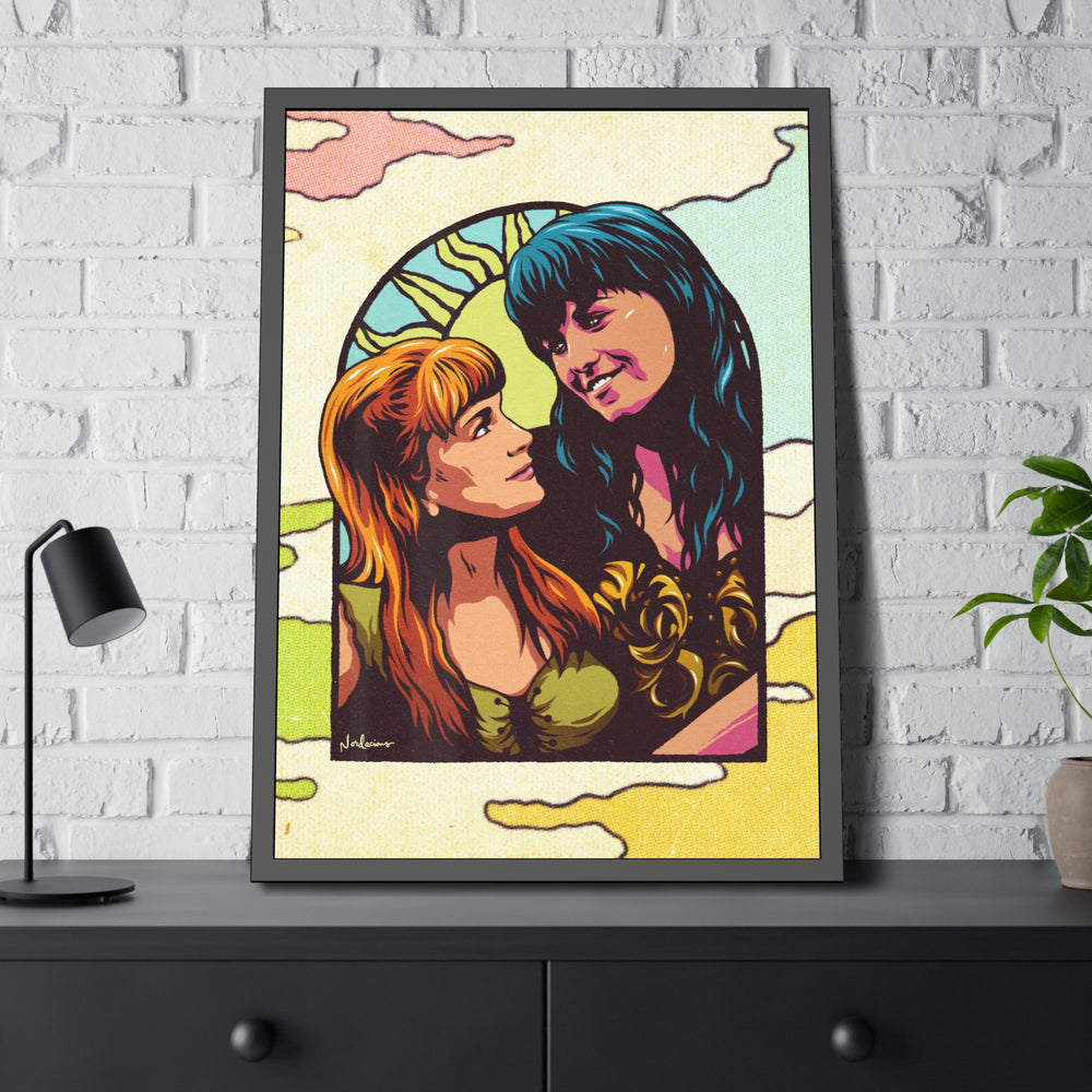 XENA X GABRIELLE [Coloured-BG] - Framed Paper Posters