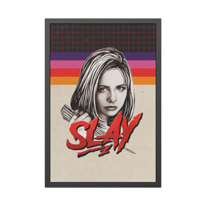 SLAY [Coloured-BG] - Framed Paper Posters