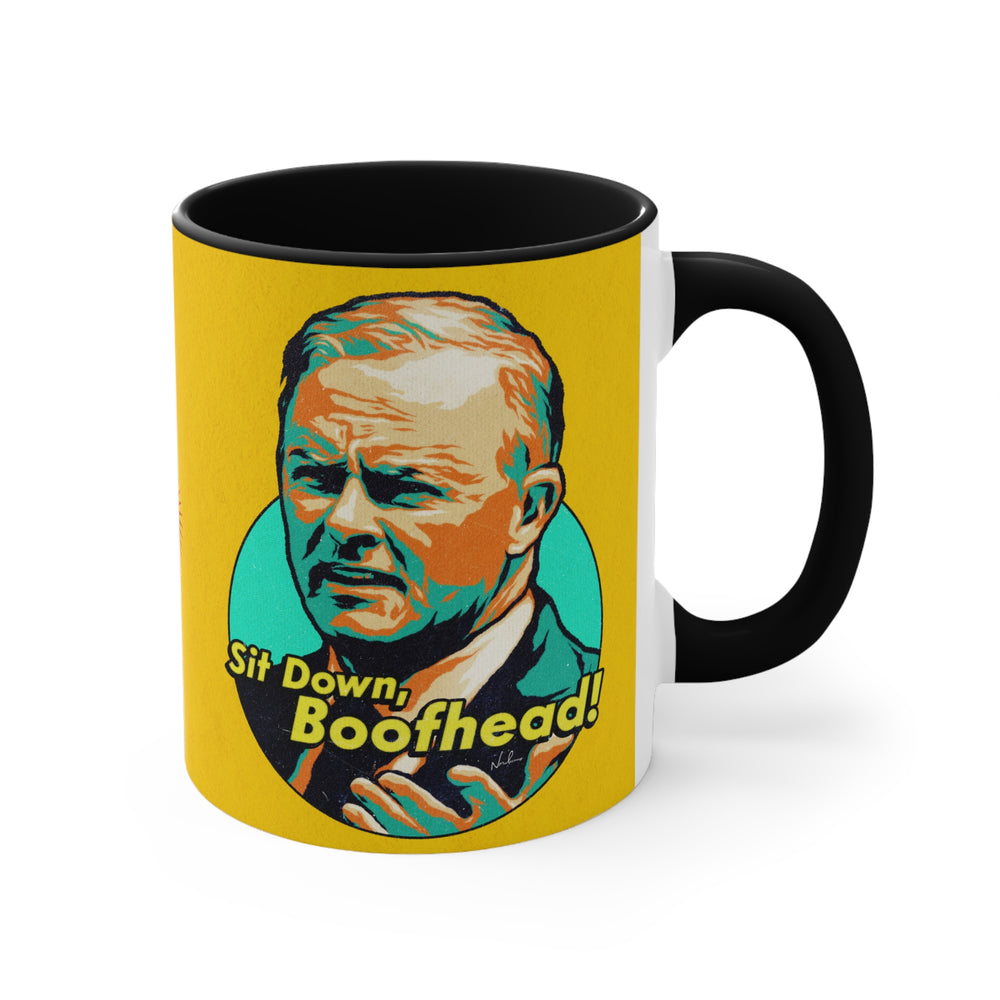 Sit Down, Boofhead! - 11oz Accent Mug (Australian Printed)