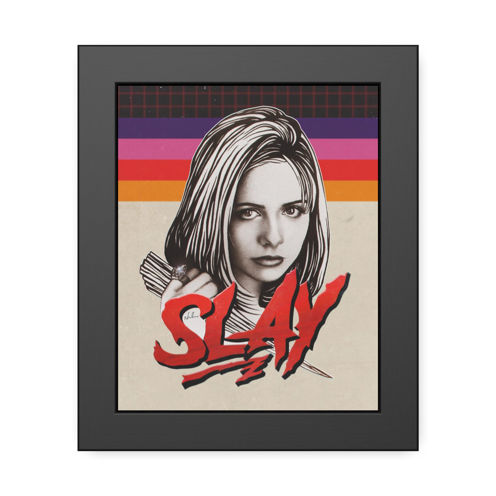 SLAY [Coloured-BG] - Framed Paper Posters