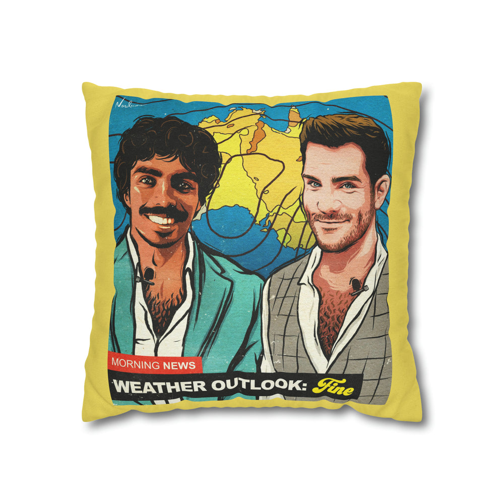 Weather Outlook: Fine - Spun Polyester Square Pillow Case 16x16" (Slip Only)