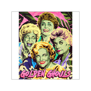 GOLDEN GHOULS - Square Vinyl Stickers