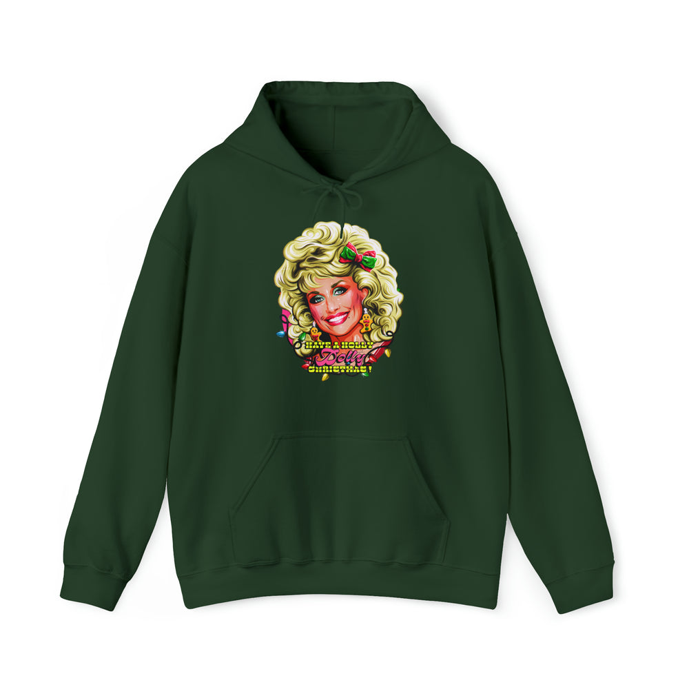 Have A Holly Dolly Christmas! [Australian-Printed] - Unisex Heavy Blend™ Hooded Sweatshirt