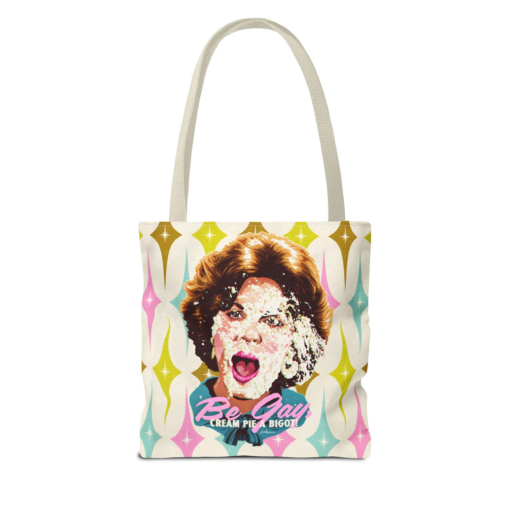 Be Gay, Cream Pie A Bigot! [US-Printed] - Tote Bag (AOP)