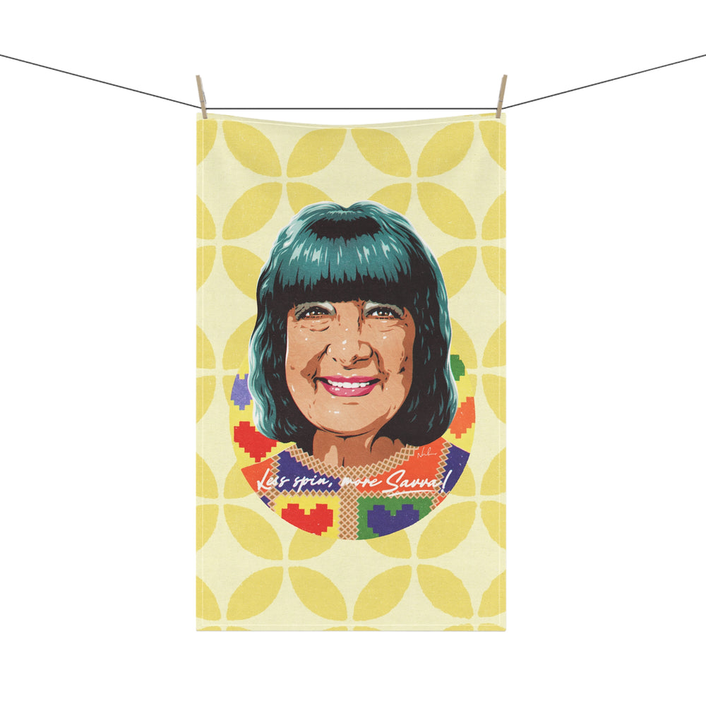 Less Spin, More Savva - Tea Towel