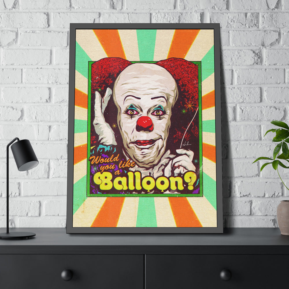 Would You Like A Balloon? [Coloured BG] - Framed Paper Posters