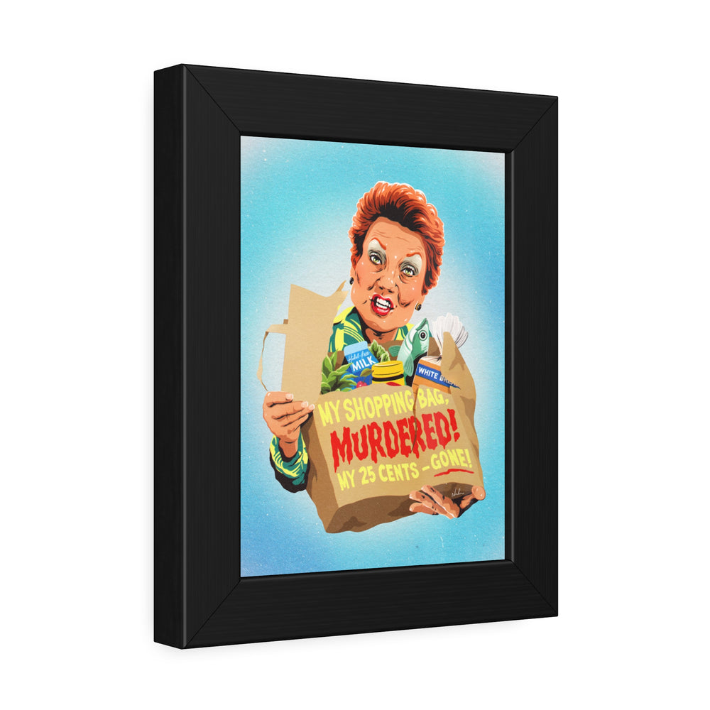 My Shopping Bag, Murdered! - Framed Paper Posters