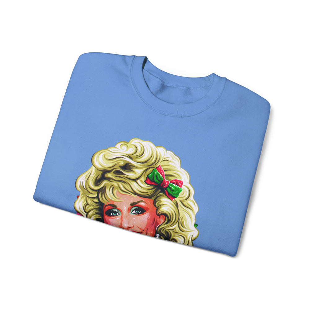 Have A Holly Dolly Christmas! [UK-Printed] - Unisex Heavy Blend™ Crewneck Sweatshirt