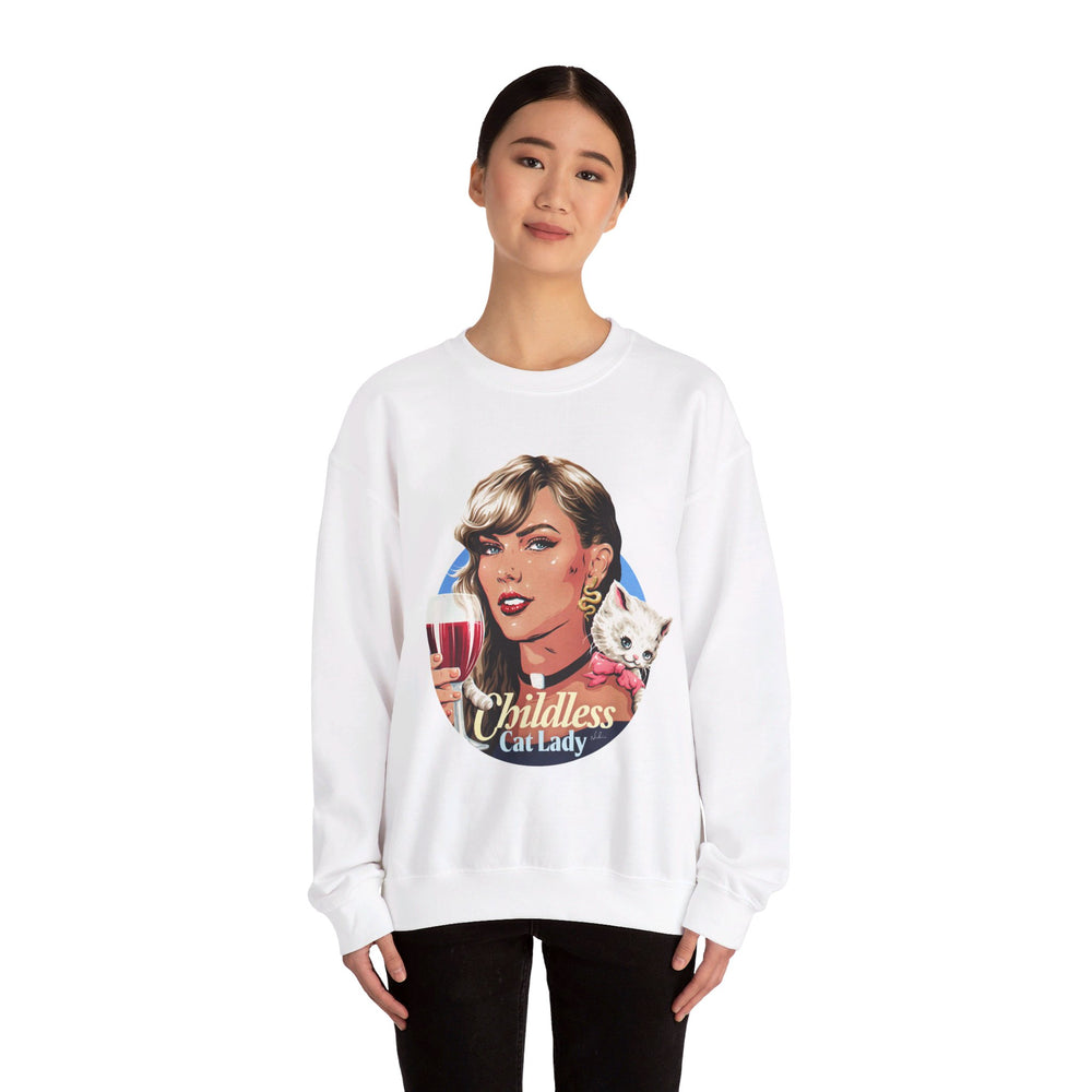 Childless Cat Lady [UK-Printed] - Unisex Heavy Blend™ Crewneck Sweatshirt