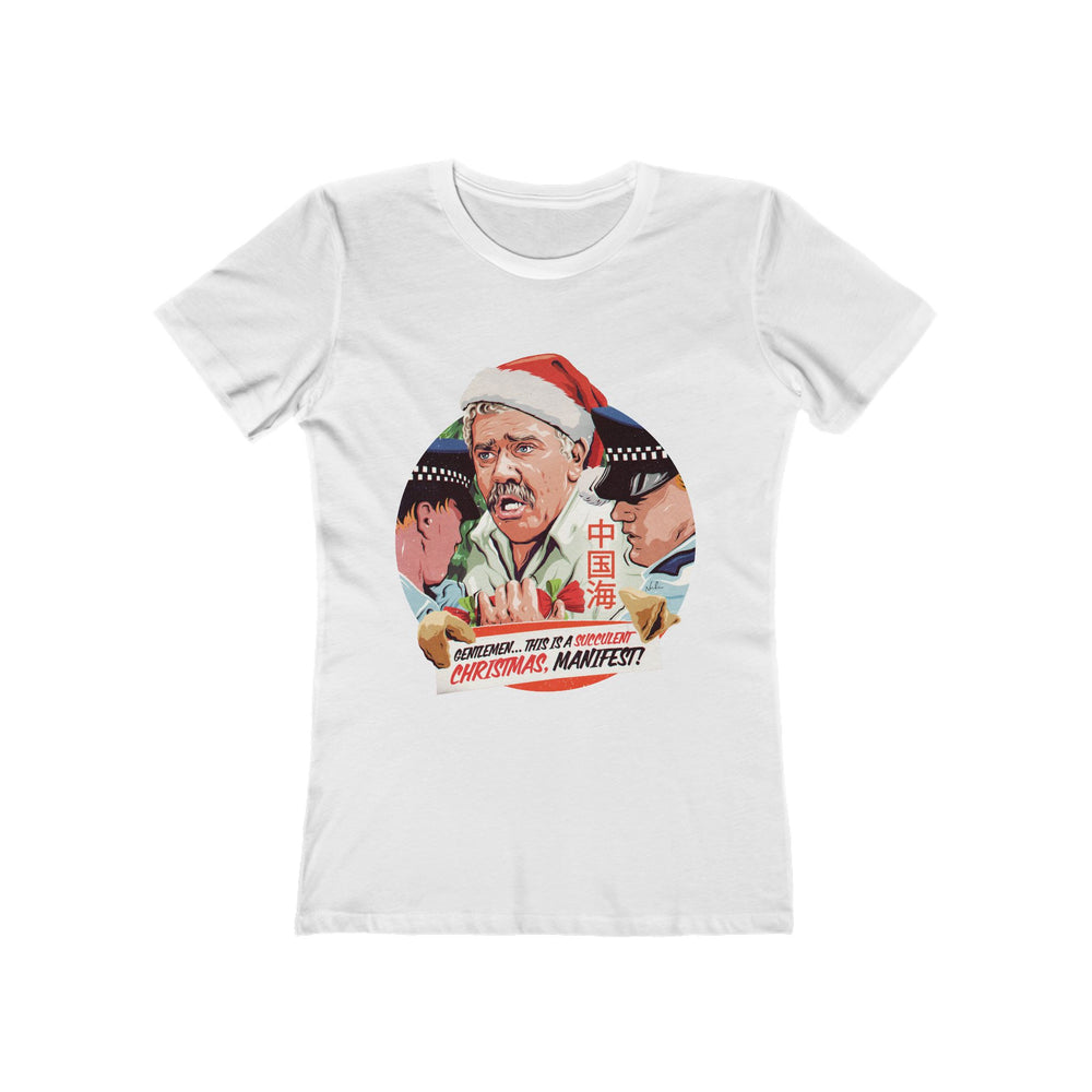 GENTLEMEN... THIS IS A SUCCULENT CHRISTMAS, MANIFEST! [Australian-Printed] - Women's The Boyfriend Tee