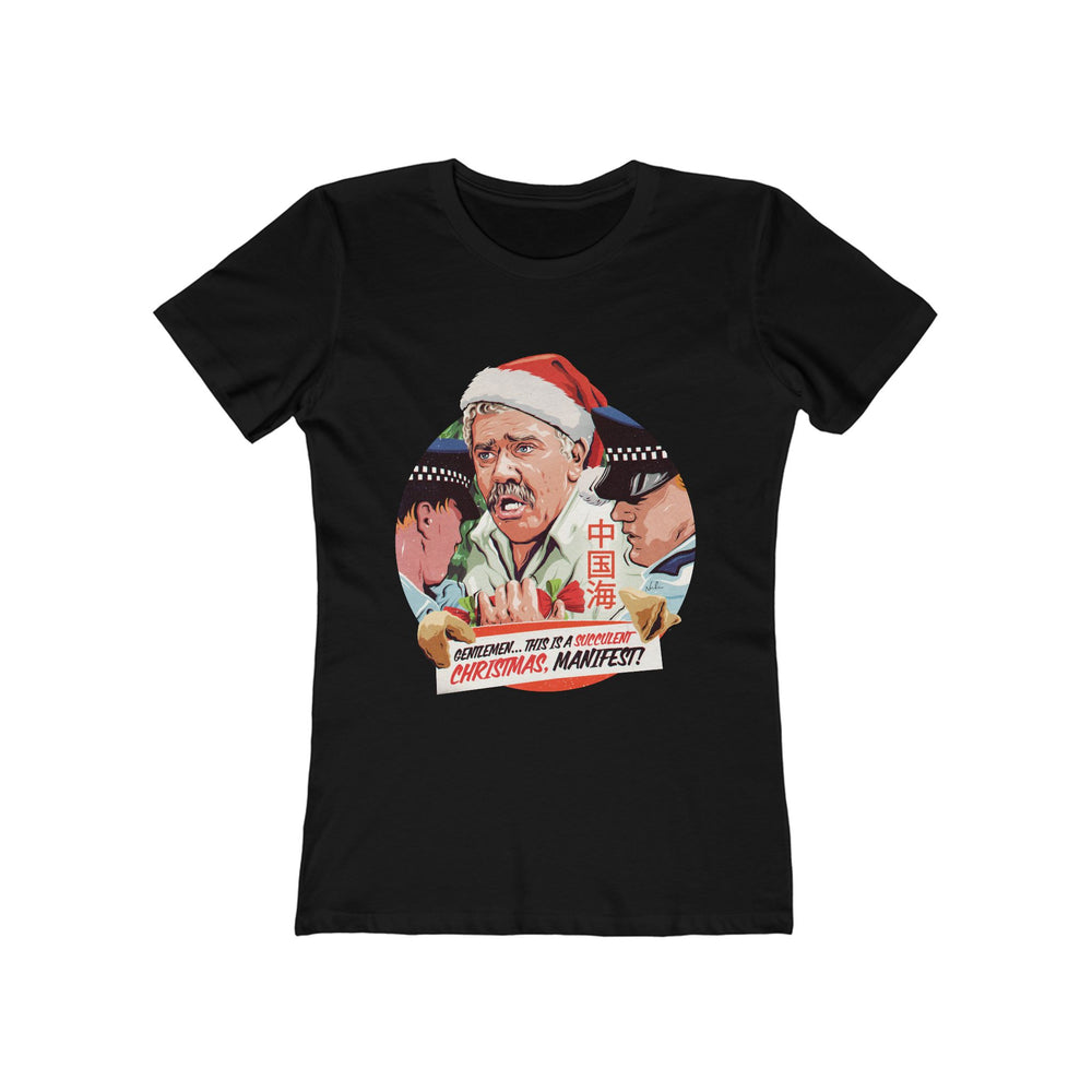 GENTLEMEN... THIS IS A SUCCULENT CHRISTMAS, MANIFEST! [Australian-Printed] - Women's The Boyfriend Tee