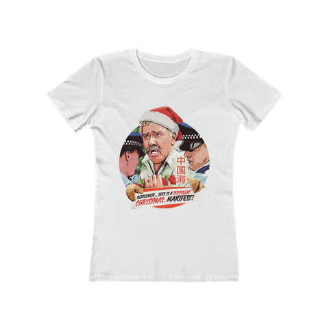 GENTLEMEN... THIS IS A SUCCULENT CHRISTMAS, MANIFEST! [Australian-Printed] - Women's The Boyfriend Tee