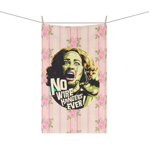 NO WIRE HANGERS EVER! - Tea Towel