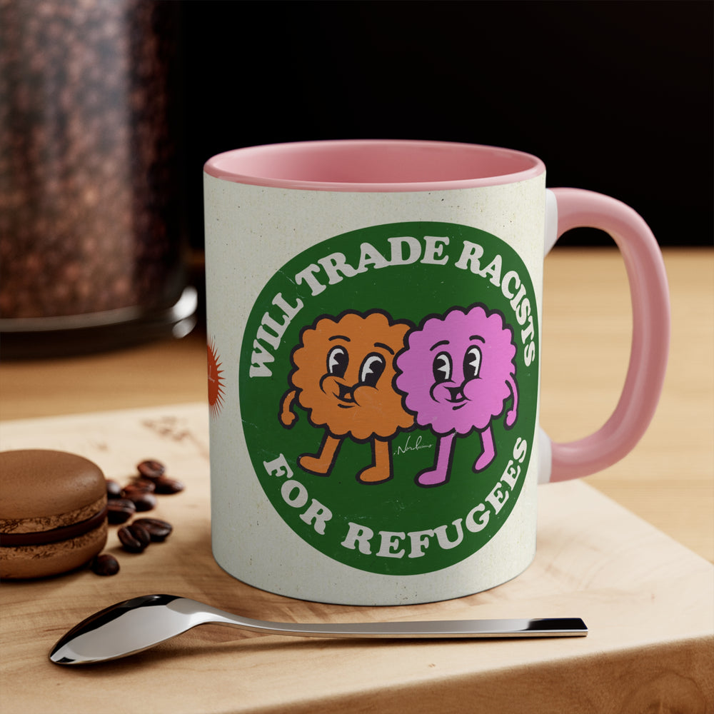 Will Trade Racists For Refugees (Australian Printed) - 11oz Accent Mug