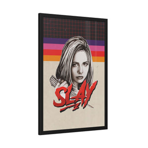 SLAY [Coloured-BG] - Framed Paper Posters