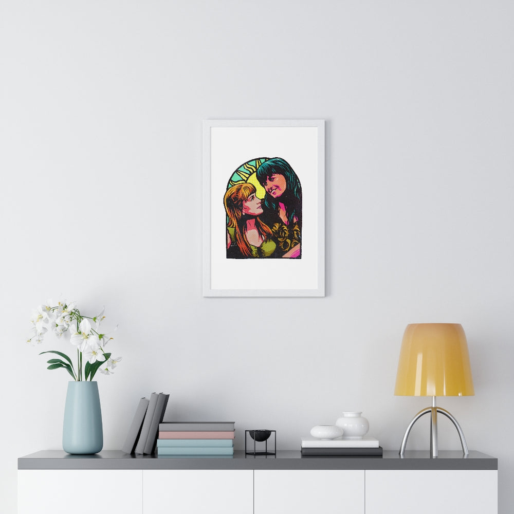 XENA X GABRIELLE - Premium Framed Vertical Poster