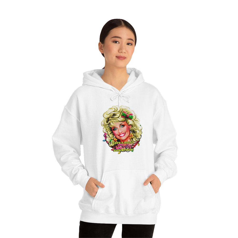 Have A Holly Dolly Christmas! - Unisex Heavy Blend™ Hooded Sweatshirt