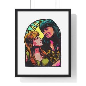 XENA X GABRIELLE - Premium Framed Vertical Poster