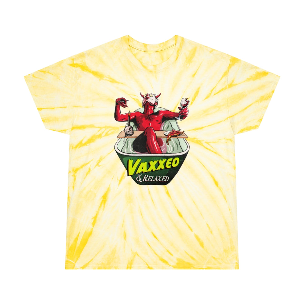 VAXXED + RELAXED - Tie-Dye Tee, Cyclone