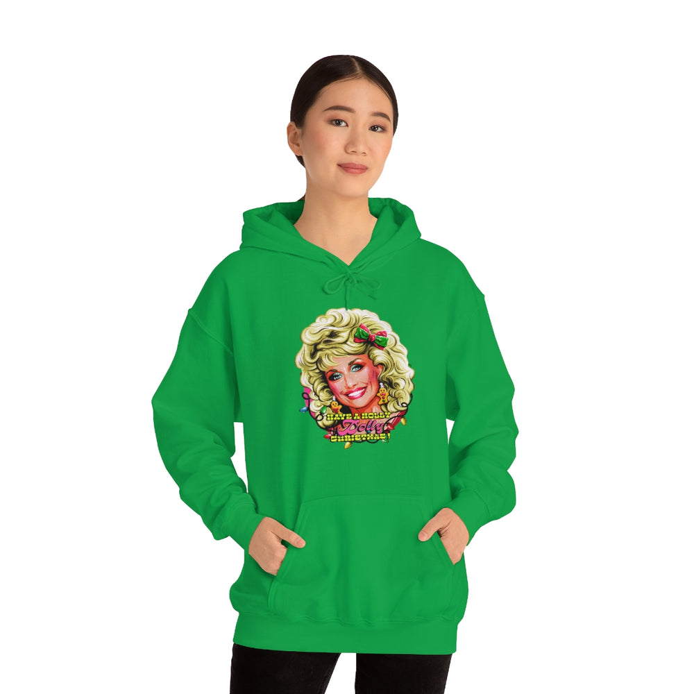 Have A Holly Dolly Christmas! - Unisex Heavy Blend™ Hooded Sweatshirt