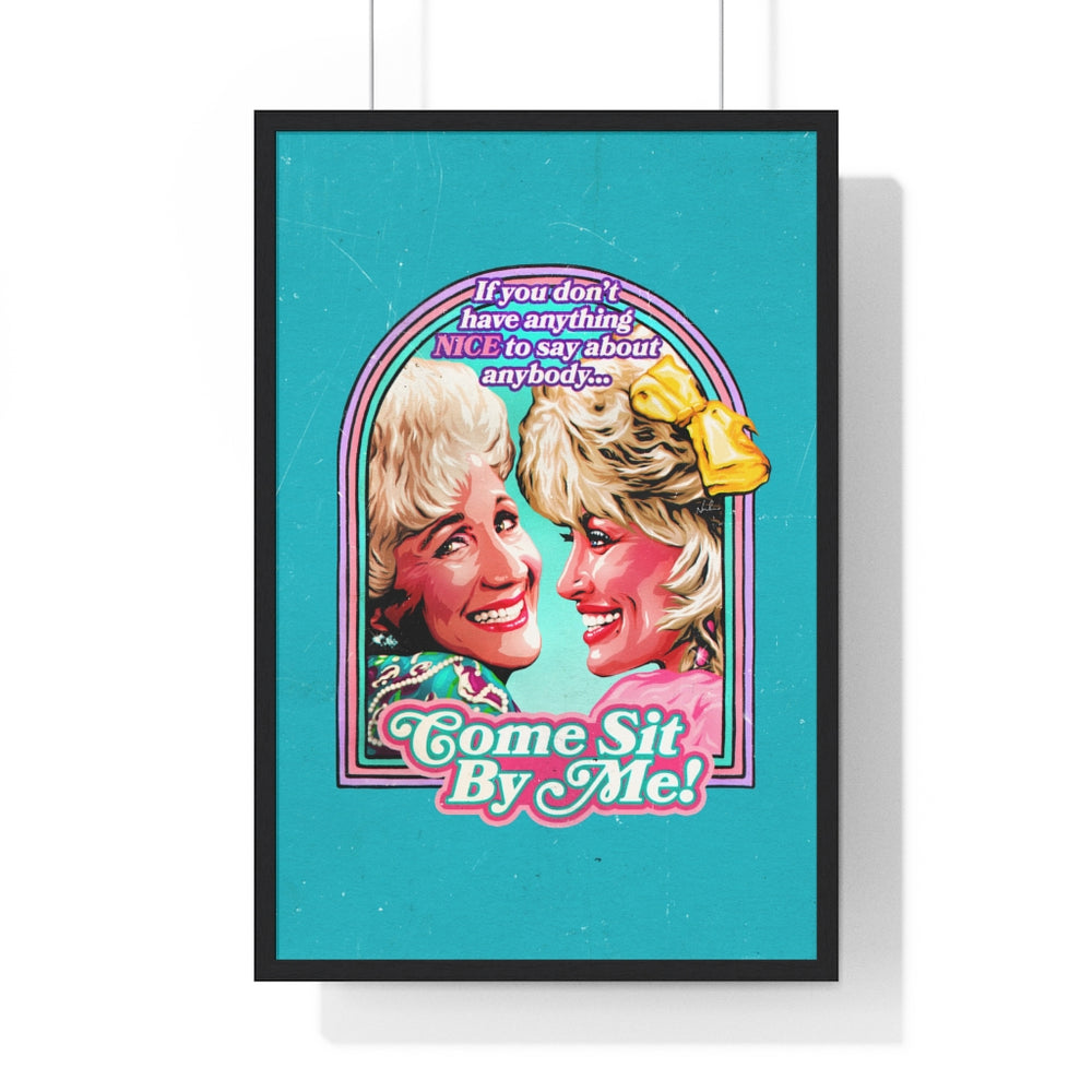 Come Sit By Me! [Coloured BG] - Premium Framed Vertical Poster