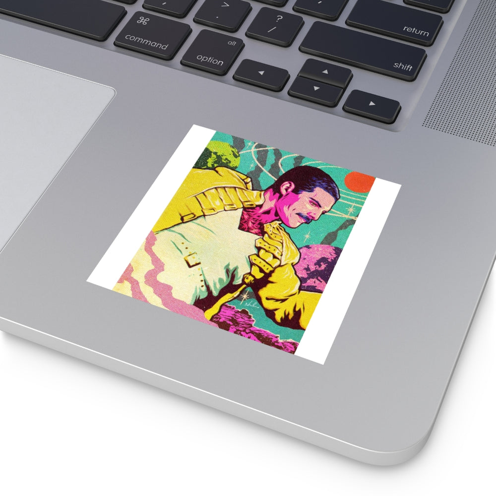 GALACTIC FREDDIE - Square Vinyl Stickers