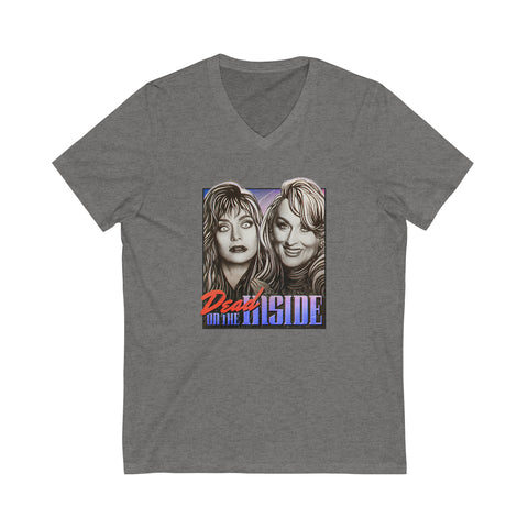 DEAD ON THE INSIDE [US-Printed] - Unisex Jersey Short Sleeve V-Neck Tee