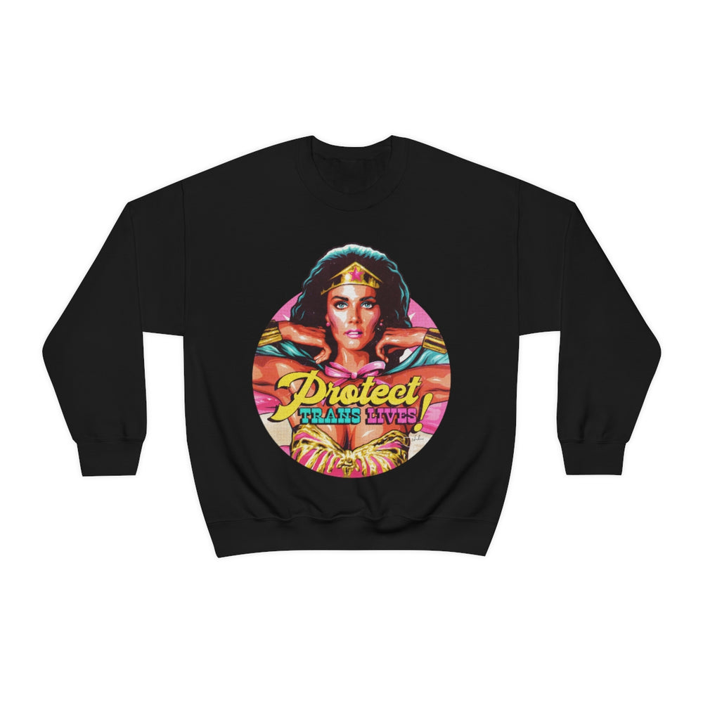 PROTECT TRANS LIVES [Australian-Printed] - Unisex Heavy Blend™ Crewneck Sweatshirt