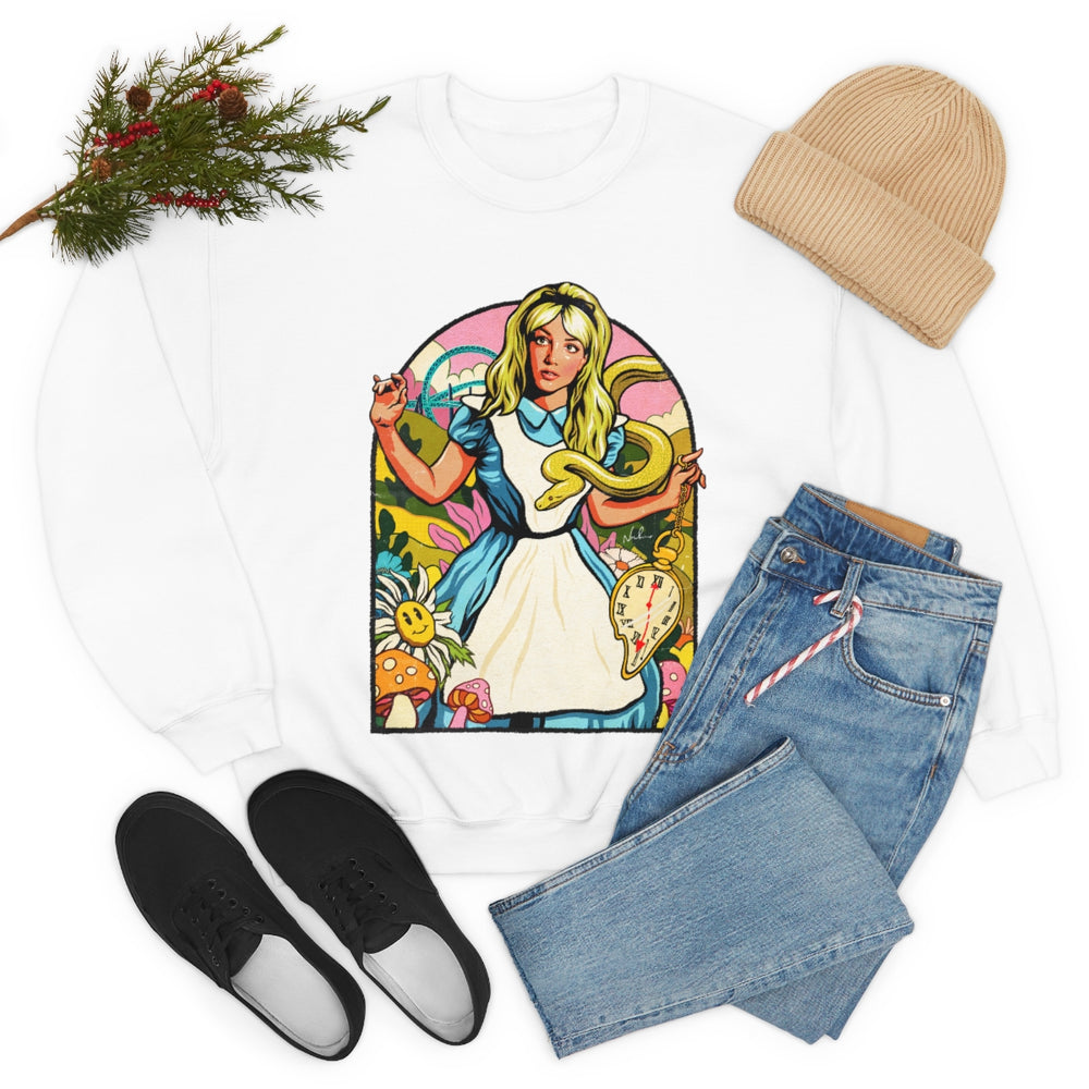 Down The Rabbit Hole [Australian-Printed] - Unisex Heavy Blend™ Crewneck Sweatshirt