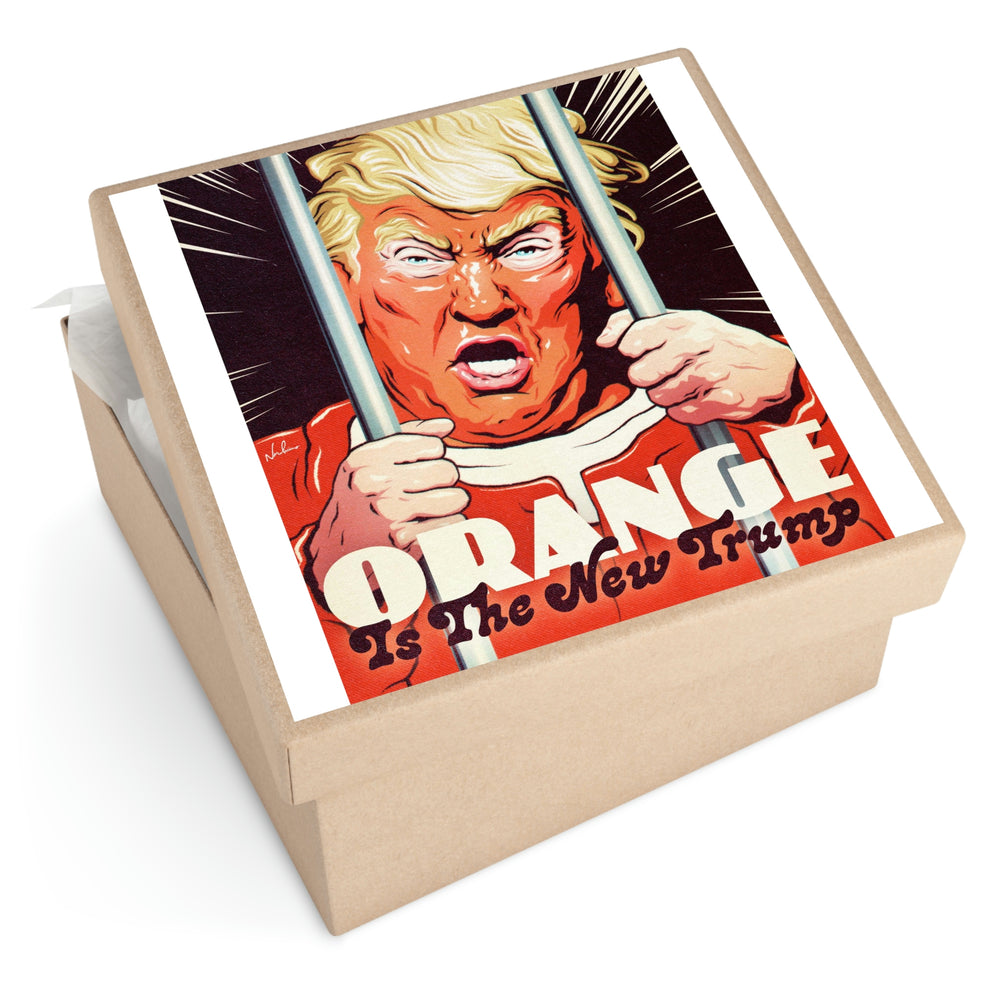 Orange Is The New Trump - Square Vinyl Stickers