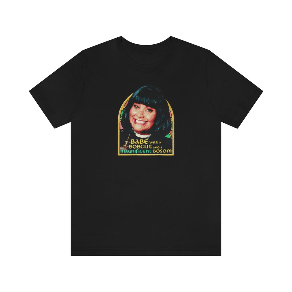 Babe With A Bobcut And A Magnificent Bosom - Unisex Jersey Short Sleeve Tee