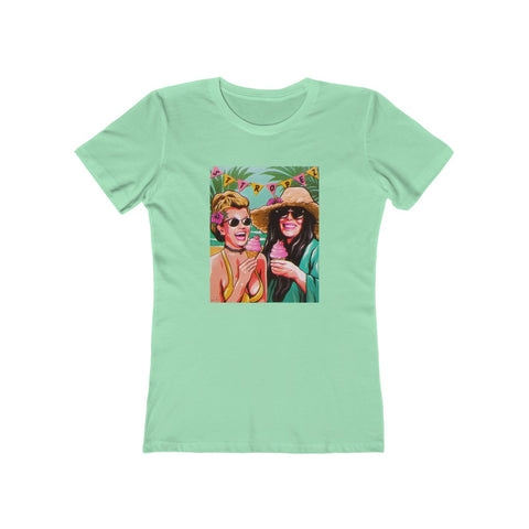 Ice Cream In St Tropez - Women's The Boyfriend Tee