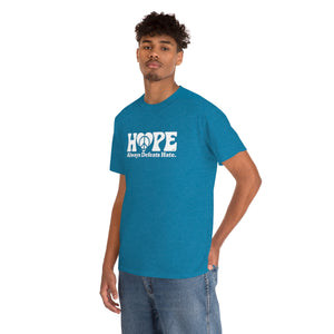 Hope Always Defeats Hate [Australian-Printed] - Unisex Heavy Cotton Tee